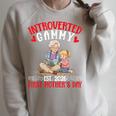 Introverted Gammy Est 2026 First Mother's Day Reading Book Raglan Sleeve Sweatshirt Heather Forest