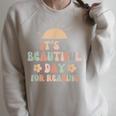 Its a Beautiful Day For Reading Book Lover Reader Bookworm Raglan Sleeve Sweatshirt Heather Forest