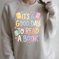 It’s A Good Day To Read A Book Cute Teacher Reading Premium Tri-Blend Raglan Sleeve Sweatshirt Heather Forest