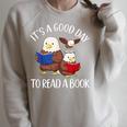 It's A Good Day To Read A Book Eagle Librarian Bookworm Raglan Sleeve Sweatshirt Heather Forest It's A Good Day To Read A Book Eagle Librarian Bookworm Raglan Sleeve Sweatshirt Heather Forest