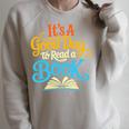 It's A Good Day To Read A Book Library Bookworm Premium Tri-Blend Raglan Sleeve Sweatshirt Heather Forest
