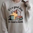 It's A Good Day To Read A Book Raglan Sleeve Sweatshirt Heather Forest