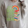 Its Good Luck To Read Rainbow Reading Books Raglan Sleeve Sweatshirt Heather Forest Its Good Luck To Read Rainbow Reading Books Raglan Sleeve Sweatshirt Heather Forest
