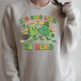 It's Good Luck To Read St Patrick's Day Book Lucky Raglan Sleeve Sweatshirt Heather Forest It's Good Luck To Read St Patrick's Day Book Lucky Raglan Sleeve Sweatshirt Heather Forest
