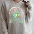 It's Too Nonfiction Outside Frog Reading Book Lover Raglan Sleeve Sweatshirt Heather Forest