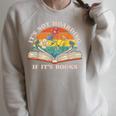 It's Not Hoarding If It's Books Bookworm Readers Book Lover Raglan Sleeve Sweatshirt Heather Forest