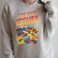 I'Ve Got Issues Comic Book Collecting Premium Tri-Blend Raglan Sleeve Sweatshirt Heather Forest