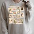 Jane Austen Book Classic Literature Stamp Collage Premium Tri-Blend Raglan Sleeve Sweatshirt Heather Forest