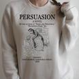 Jane Austen Persuasion Book Cover Classic Literature Raglan Sleeve Sweatshirt Heather Forest
