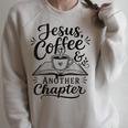Jesus Coffee Another Chapter Christian Books Faith Raglan Sleeve Sweatshirt Heather Forest