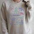 Jurassic World Dinosaurs Textbook Page Raglan Sleeve Sweatshirt Heather Forest