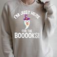 Just Here For The Boooks Ghost Teacher Halloween Book Lover Raglan Sleeve Sweatshirt Heather Forest Just Here For The Boooks Ghost Teacher Halloween Book Lover Raglan Sleeve Sweatshirt Heather Forest