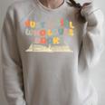 Just A Girl Who Loves Books Bookworm Librarian Retro Cute Raglan Sleeve Sweatshirt Heather Forest