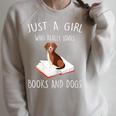 Just a Girl Loves Books And Dogs Reading Book Raglan Sleeve Sweatshirt Heather Forest Just a Girl Loves Books And Dogs Reading Book Raglan Sleeve Sweatshirt Heather Forest