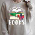 Just A Girl Who Loves Books Lover Bookworm Librarian Reading Raglan Sleeve Sweatshirt Heather Forest