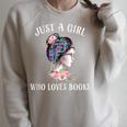 Just A Girl Who Loves Books Reading One More Chapter Raglan Sleeve Sweatshirt Heather Forest