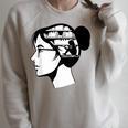 Just a Girl Who Loves Books Reading Silhouette Graphic Raglan Sleeve Sweatshirt Heather Forest