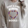 Just A Girl Who Loves Books Shirt Reading Lovers Girls Raglan Sleeve Sweatshirt Heather Forest Just A Girl Who Loves Books Shirt Reading Lovers Girls Raglan Sleeve Sweatshirt Heather Forest
