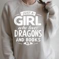 Just a Girl Who Loves Dragons & Books Book Lover Women Nerd Raglan Sleeve Sweatshirt Heather Forest Just a Girl Who Loves Dragons & Books Book Lover Women Nerd Raglan Sleeve Sweatshirt Heather Forest