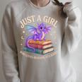 Just A Girl Who Loves Dragons And Books Cute Fantasy Raglan Sleeve Sweatshirt Heather Forest Just A Girl Who Loves Dragons And Books Cute Fantasy Raglan Sleeve Sweatshirt Heather Forest