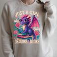 Just a Girl Who Loves Dragons And Books Dragon Raglan Sleeve Sweatshirt Heather Forest Just a Girl Who Loves Dragons And Books Dragon Raglan Sleeve Sweatshirt Heather Forest