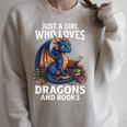 Just A Girl Who Loves Dragons And Books Raglan Sleeve Sweatshirt Heather Forest Just A Girl Who Loves Dragons And Books Raglan Sleeve Sweatshirt Heather Forest