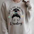 Just A Girl Who Loves Reading Hair Bun For Book Lover Raglan Sleeve Sweatshirt Heather Forest Just A Girl Who Loves Reading Hair Bun For Book Lover Raglan Sleeve Sweatshirt Heather Forest