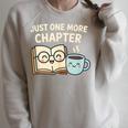 Just One More Chapter Book Lover Reading Coffee Kawaii Raglan Sleeve Sweatshirt Heather Forest