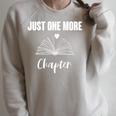 Just One More Chapter Book Reader Reading Graphic Raglan Sleeve Sweatshirt Heather Forest