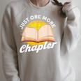 Just One More Chapter Book Reading Bookworm Raglan Sleeve Sweatshirt Heather Forest
