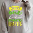Just One More Chapter Bookworm Book Reading Raglan Sleeve Sweatshirt Heather Forest