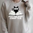 Just One More Chapter Cat Love Cat Book Raglan Sleeve Sweatshirt Heather Forest