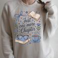 Just One More Chapter Cute Book Lover Reading Raglan Sleeve Sweatshirt Heather Forest Just One More Chapter Cute Book Lover Reading Raglan Sleeve Sweatshirt Heather Forest
