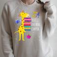 Just One More Chapter Cute Giraffe Book Reading Nerd Raglan Sleeve Sweatshirt Heather Forest