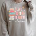 Just One More Chapter Pastel Book Lover Cute Adorable Raglan Sleeve Sweatshirt Heather Forest