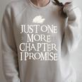 Just One More Chapter I Promise I Book Nerd Lover Raglan Sleeve Sweatshirt Heather Forest