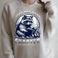 Just One More Chapter Raccoon Book Lover Raglan Sleeve Sweatshirt Heather Forest
