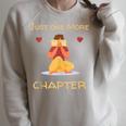 Just One More Chapter Red Book Lovers Bookworms & Readers Raglan Sleeve Sweatshirt Heather Forest