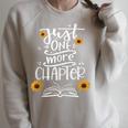 Just One More Chapter Tee Book Lover With Sunflowers Raglan Sleeve Sweatshirt Heather Forest