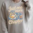 Just One More Chapter Vintage Book Lover Premium Tri-Blend Raglan Sleeve Sweatshirt Heather Forest