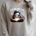 Just One More Page Panda Astronaut Space Suite Book Reading Raglan Sleeve Sweatshirt Heather Forest