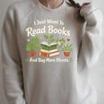 I Just Want To Read Books And Buy More Plants Raglan Sleeve Sweatshirt Heather Forest
