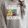 I Just Want To Read Books Golden Retriever Dog Men Women Kids Raglan Sleeve Sweatshirt Heather Forest I Just Want To Read Books Golden Retriever Dog Men Women Kids Raglan Sleeve Sweatshirt Heather Forest