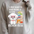 I Just Want To Read Books And Pet My Bichon Frise Dog Raglan Sleeve Sweatshirt Heather Forest I Just Want To Read Books And Pet My Bichon Frise Dog Raglan Sleeve Sweatshirt Heather Forest