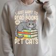 I Just Want To Read Books And Pet Cats Cat Reading Raglan Sleeve Sweatshirt Heather Forest I Just Want To Read Books And Pet Cats Cat Reading Raglan Sleeve Sweatshirt Heather Forest