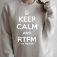 'Keep Calm & RTFM Read The Big Book' AA T-Shirt Raglan Sleeve Sweatshirt Heather Forest
