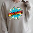 Kids Boys Emmanuel Comic Book Superhero Name Raglan Sleeve Sweatshirt Heather Forest Kids Boys Emmanuel Comic Book Superhero Name Raglan Sleeve Sweatshirt Heather Forest
