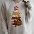 Kittens Cats Tea Party And Books Raglan Sleeve Sweatshirt Heather Forest