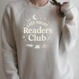 Late Night Readers Club Moon & Stars Book Lover Raglan Sleeve Sweatshirt Heather Forest Late Night Readers Club Moon & Stars Book Lover Raglan Sleeve Sweatshirt Heather Forest