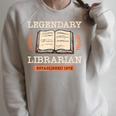Legendary Librarian Established 1972 Library Book Birthday Raglan Sleeve Sweatshirt Heather Forest